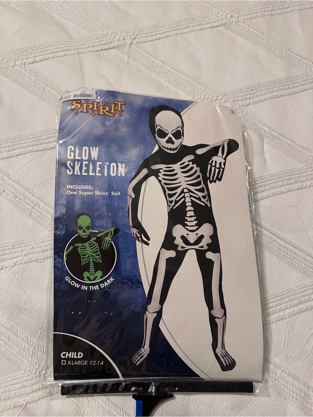 Spirit Halloween Glow Skeleton Kids Costume - Black & White